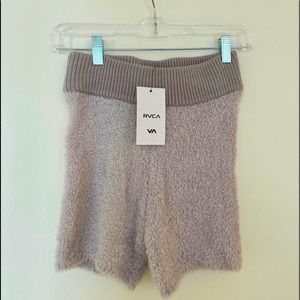 RVCA fuzzy sweater knit short